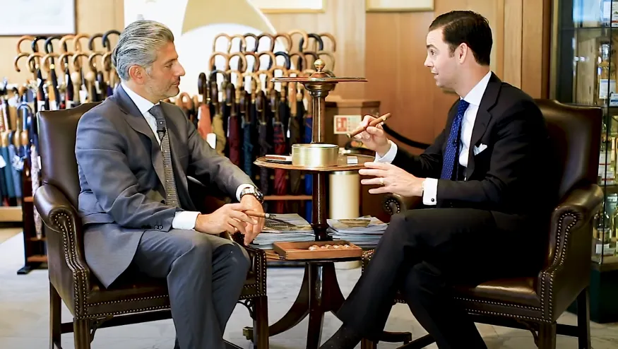 Kirby Allison and Edward Sahakian at Davidoff of London