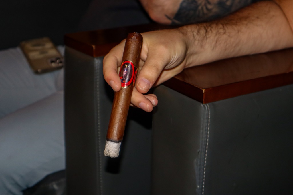 Alex enjoying The Besa Cigar