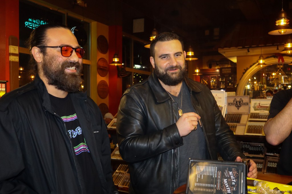 Donovann and Jared smoking cigarillos