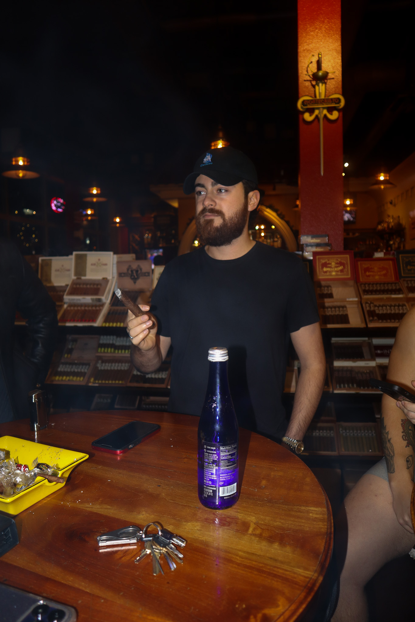 Alex smoking a cigar