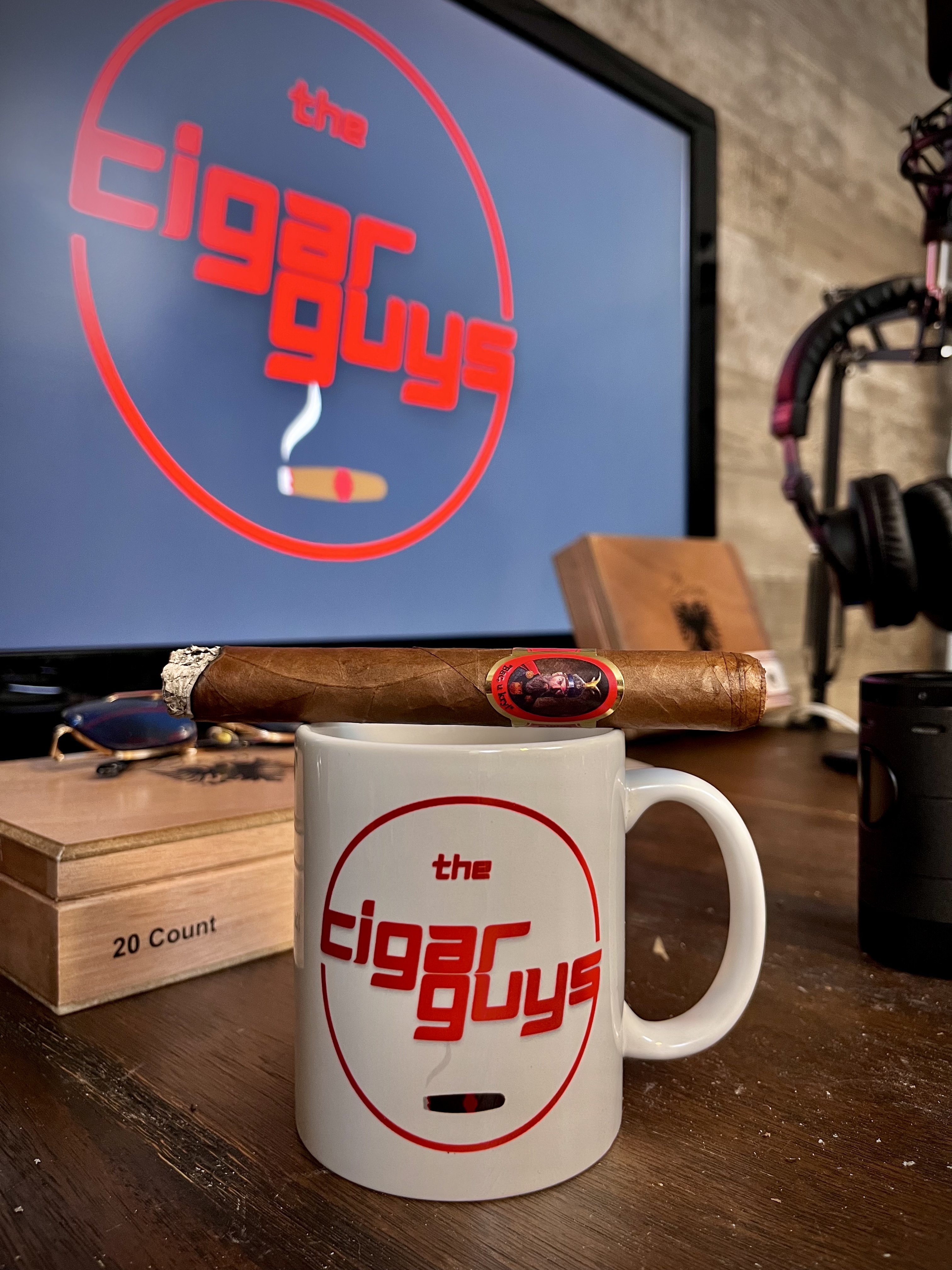 The Cigar Guys coffee mug featuring The Besa Cigar