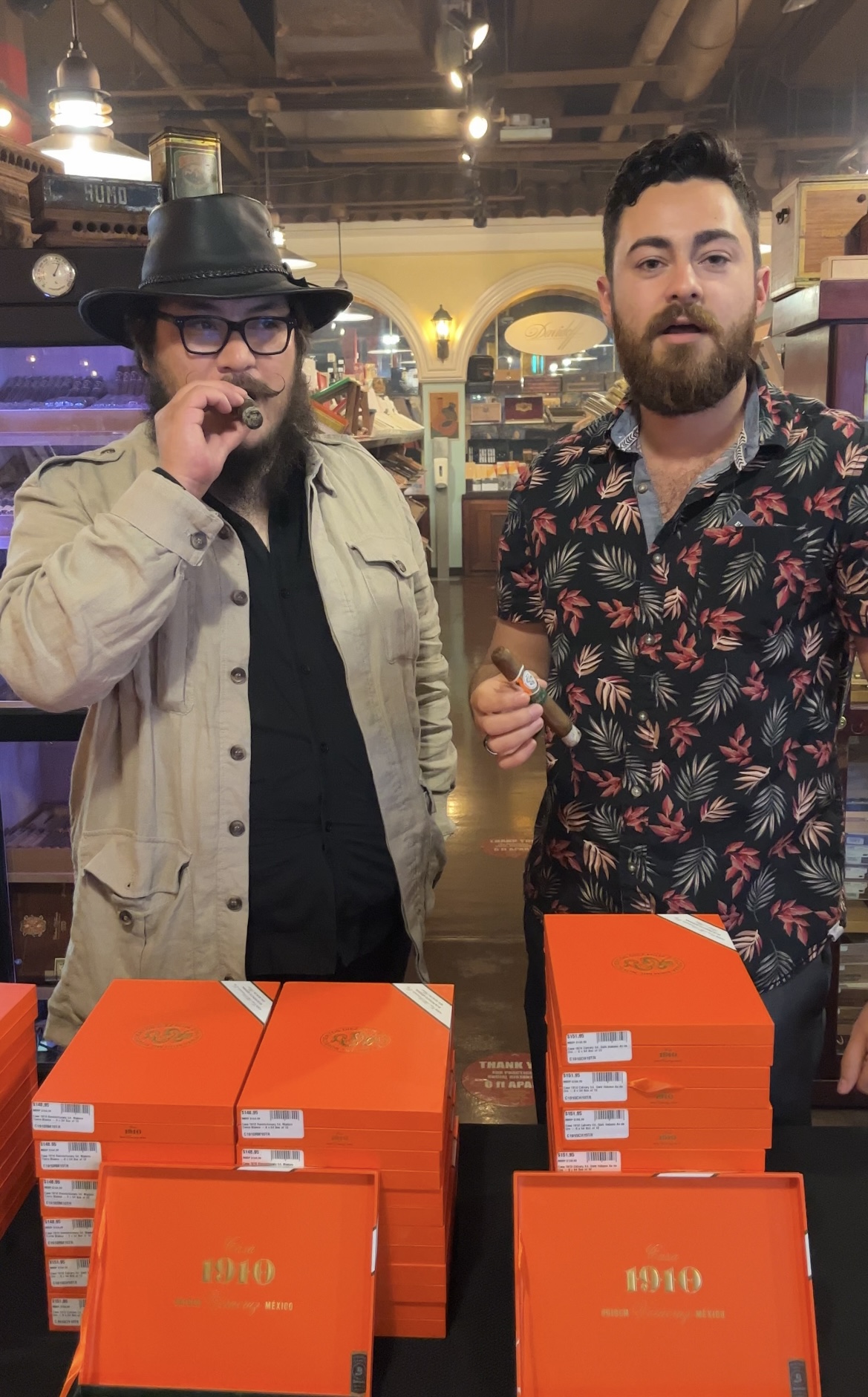 Alex talking with Manolo Santiago from Casa 1910 Cigars at Corona Cigar Co. in Heathrow, FL.
