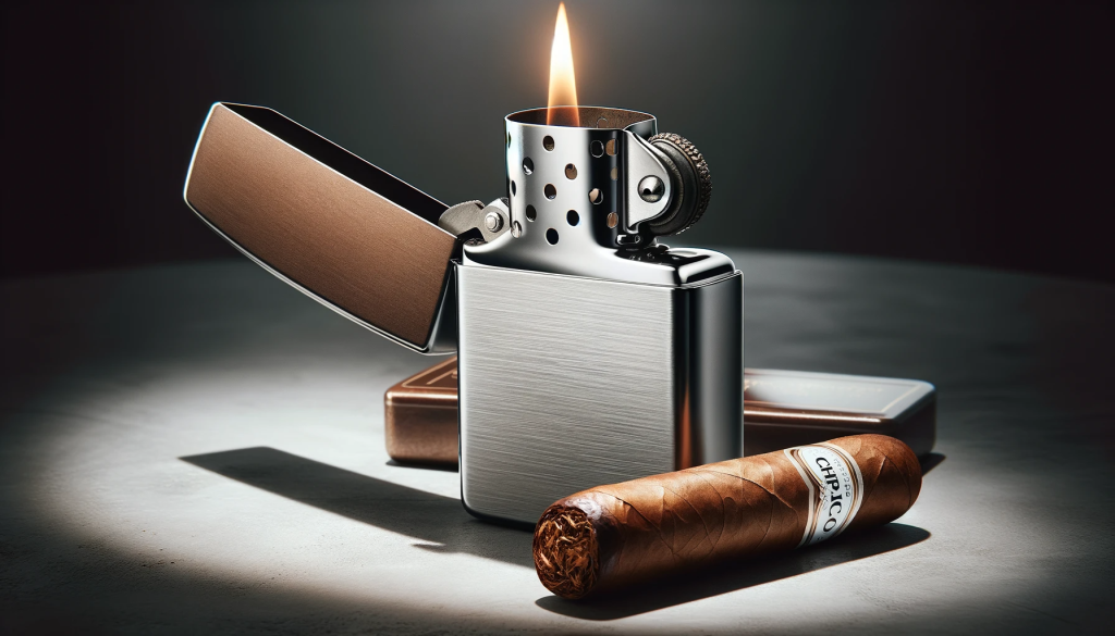 We DO NOT recommend using a Zippo lighter for premium cigars. HOWEVER...