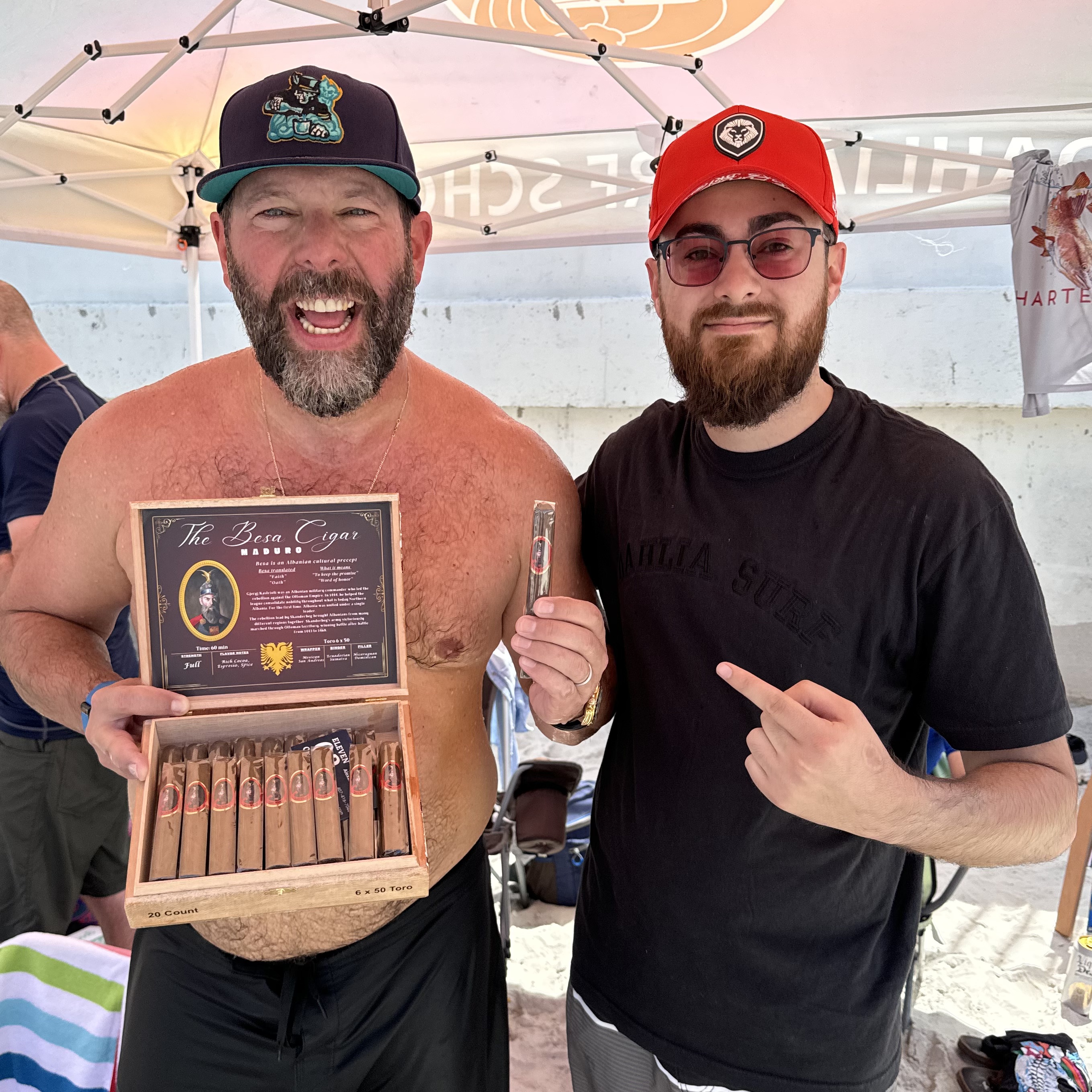 Alex Gonzalez (The Cigar Guys Podcast) and Bert Kreischer (Famous Comedian)