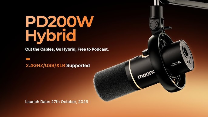 Maono PD200W: The Ultimate Wireless & XLR Podcast Mic for Mobile Livestreams & Pro&nbsp;Setups